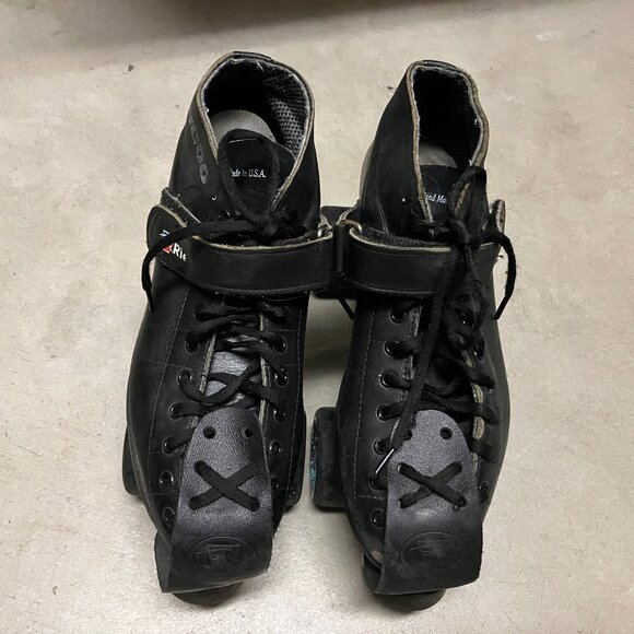 Riedell RS1000 speed skates, leather uppers, wide toestop, 3 sets of wheels - Picture 6 of 12